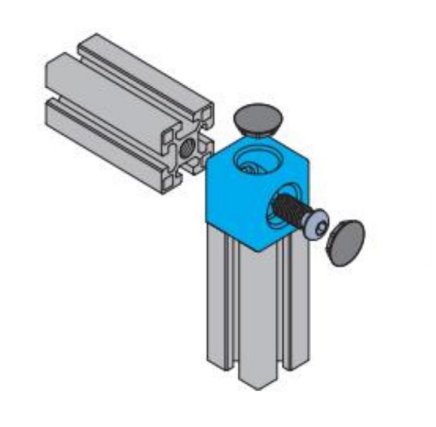 Würfelförmiger Verbinder 40x40. - 2