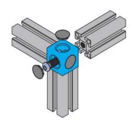 Würfelförmiger Verbinder 40x40 - 2