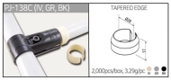 Plastische Halterung mit abgeschrägter Kante PJ-138C, Farbe schwarz.