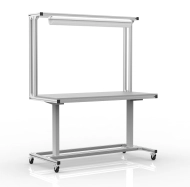 Höhenverstellbarer elektrischer Tisch aus Aluminiumprofilen mit Rollen, Breite 1500 mm, 24031232 (2 Modelle)