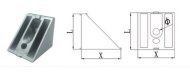 45° Winkel, 40 x 44 mm