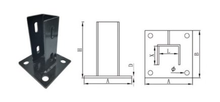 Sockel für Profile KFH-40